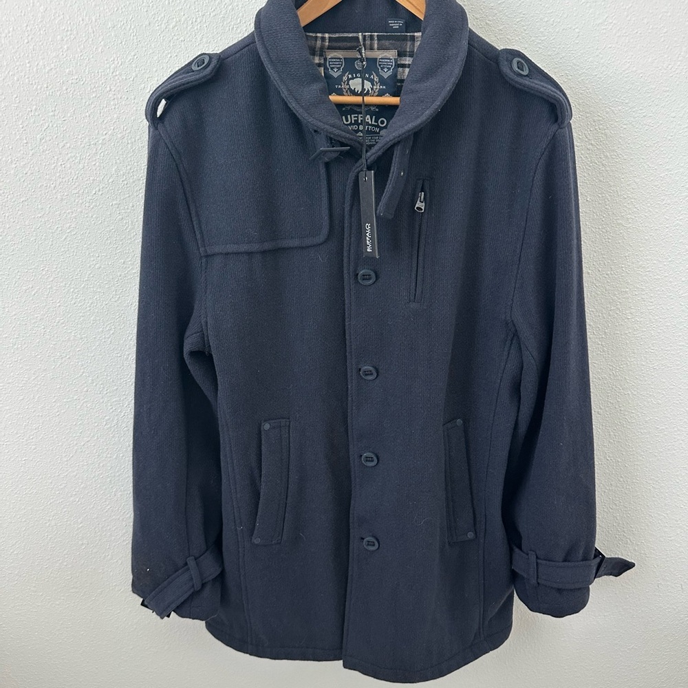 NWT Buffalo David Bitton Black Military Field Jacket